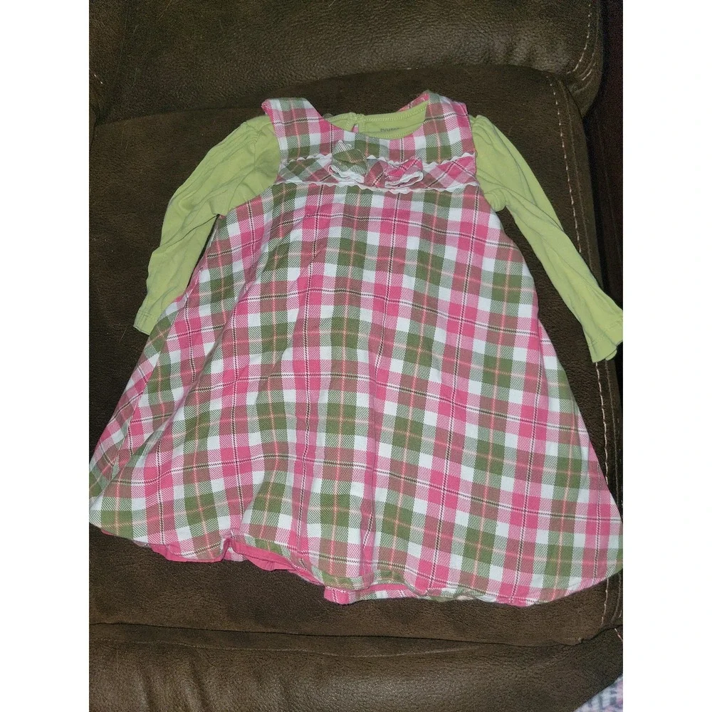 Gymboree gingerbread girl top‎ and plaid dress size 12 18 months